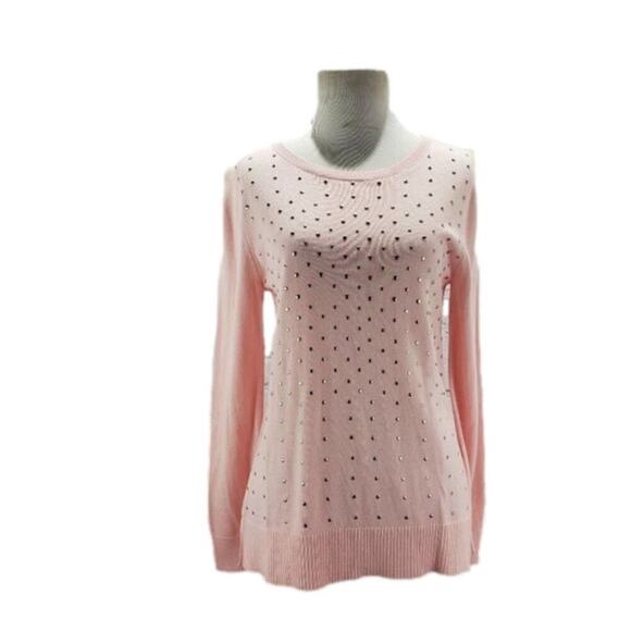Emaline pink metal studded sweater - Picture 1 of 16